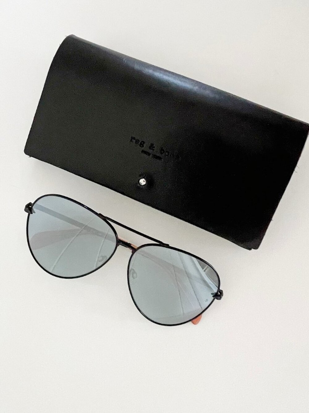 Rag & Bone Woman's 63mm Black Aviator Sunglasses
